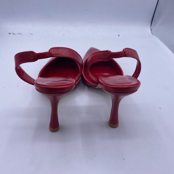 A FOWT red pointy to slingback stilettos heels pumps shoes - Picture 4 of 13